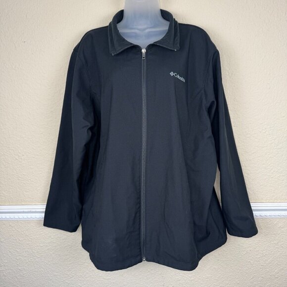 Columbia Kruser Ridge II Softshell Jacket Black Womens Size 3X Plus - Picture 1 of 10